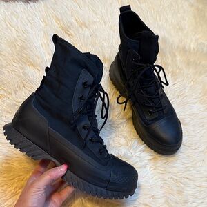 Converse High-Top Black Moto Boots